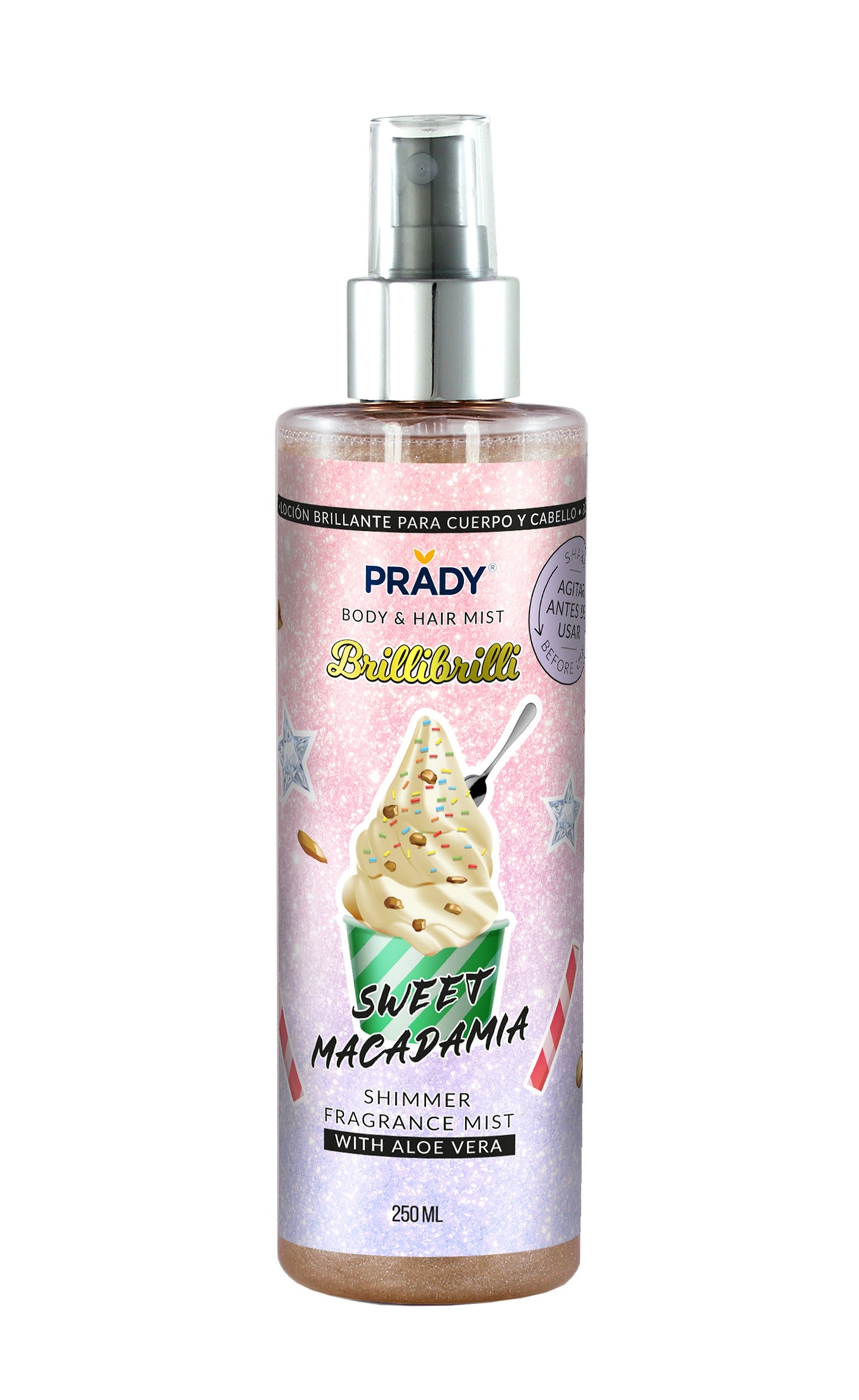 Acqua profumata glitter SWEET MACADAMIA