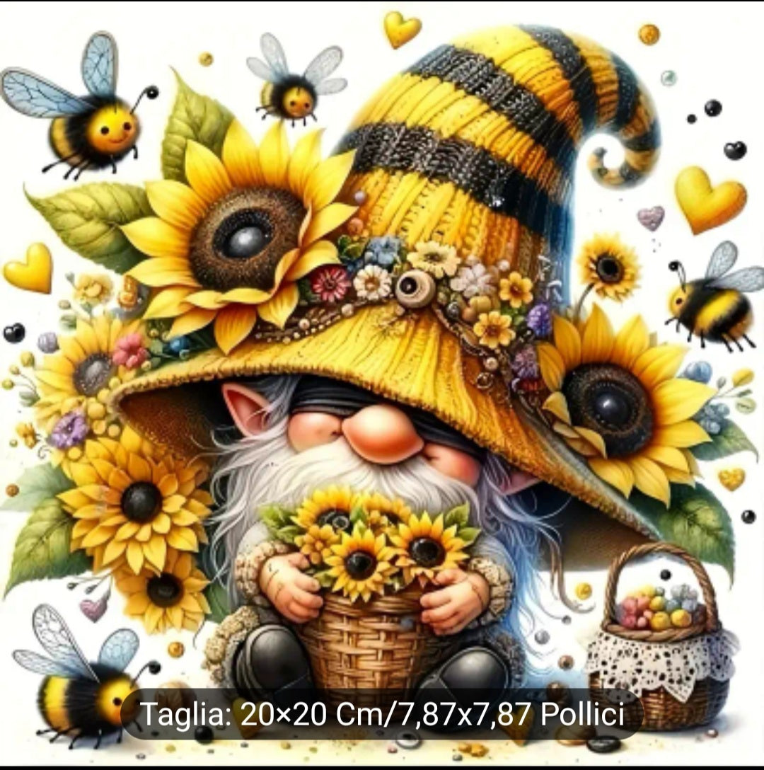 GNOMO GIRASOLE - 20x20