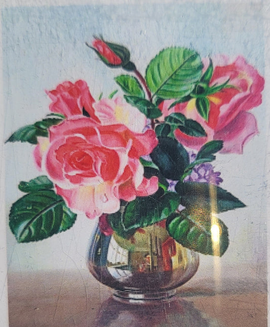 TELA VASO DI ROSE - 20x30